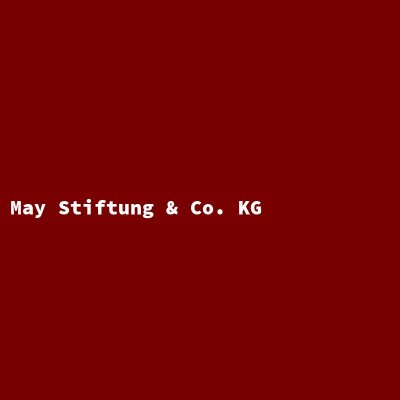 Manufacturer: May Stiftung &amp; Co. KG