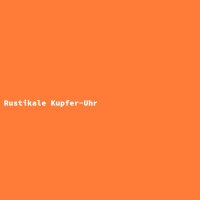 Rustikale Kupfer-Uhr