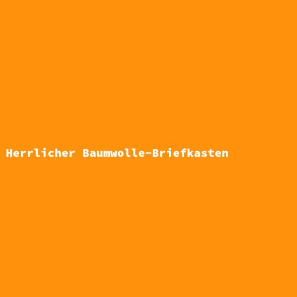 Herrlicher Baumwolle-Briefkasten