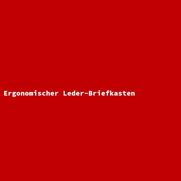 Ergonomischer Leder-Briefkasten