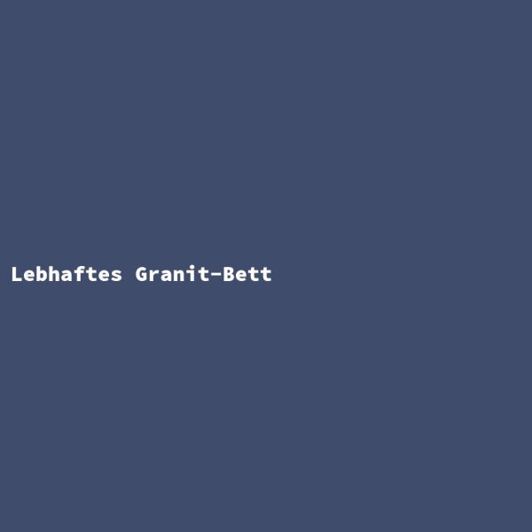 Lebhaftes Granit-Bett