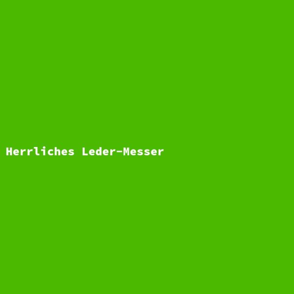 Herrliches Leder-Messer