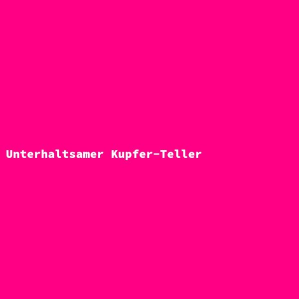 Unterhaltsamer Kupfer-Teller