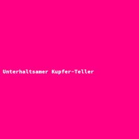 Unterhaltsamer Kupfer-Teller