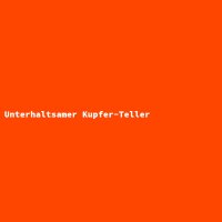 Unterhaltsamer Kupfer-Teller